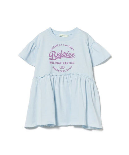 日本童裝 BE#AMS mini 印花皺褶上衣 90-140cm 女童款 夏季 TOPS