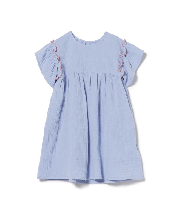 日本童裝 BE#AMS mini 花邊袖連身裙 90-140cm 女童款 夏季 DRESSES