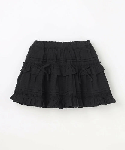 日本童裝 aF#a325 蝴蝶結皺皺短裙 110-160cm 女童款 夏季 SKIRTS