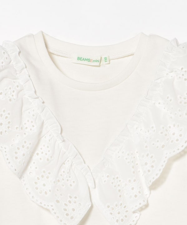 日本童裝 BE#AMS mini 棉質蕾絲上衣 90-140cm 女童款 夏季 TOPS