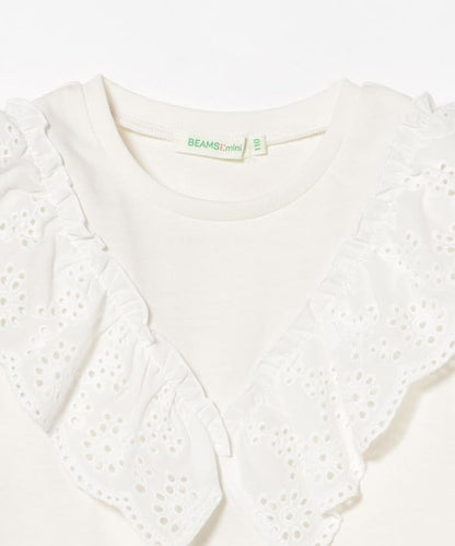 日本童裝 BE#AMS mini 棉質蕾絲上衣 90-140cm 女童款 夏季 TOPS