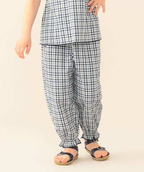 日本童裝 BE#AMS mini 格紋長褲 90-130cm 女童款 夏季 PANTS
