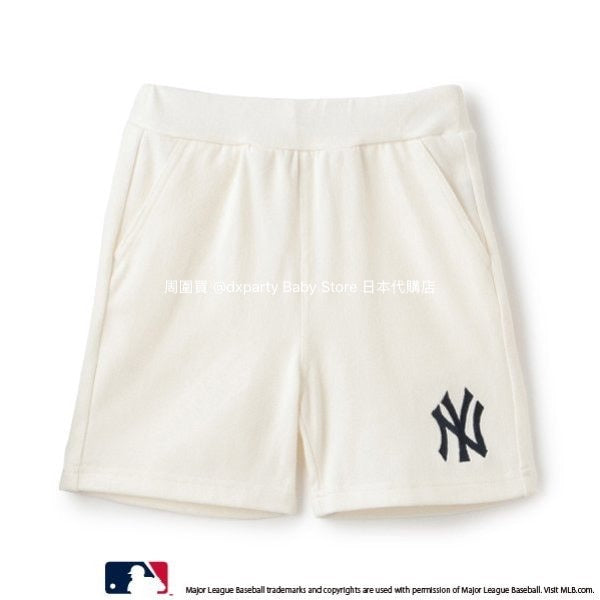 日本童裝 pe#main x MLB logo刺繡短褲 80-130cm 男童款 夏季 PANTS