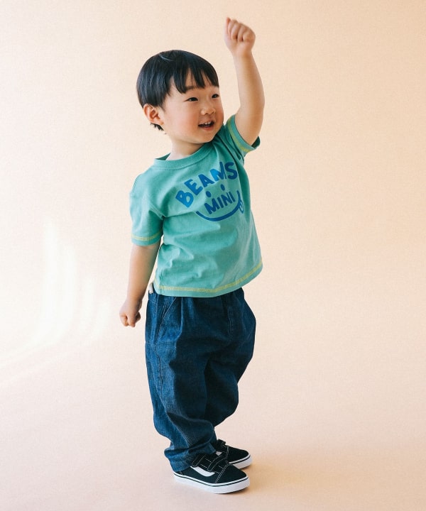日本童裝 BE#AMS mini 微笑LOGO上衣 90-130cm 親子裝 男童款/女童款 夏季 TOPS