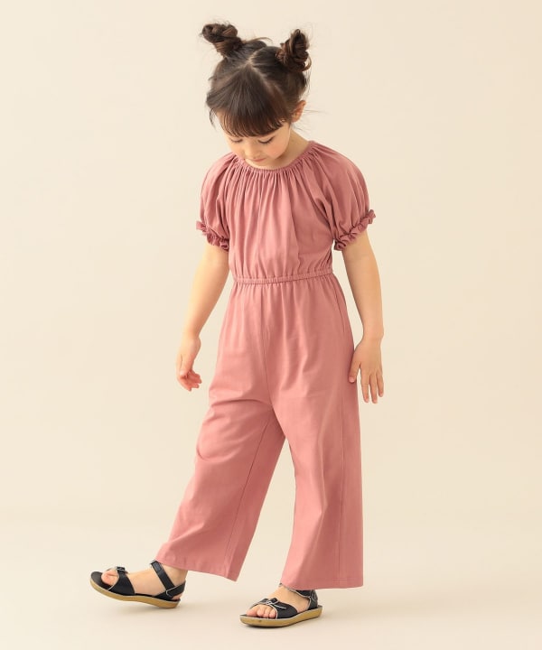 日本童裝 BE#AMS mini 泡泡袖連體衣 90-140cm 女童款 夏季 Jumpsuit