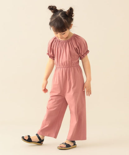 日本童裝 BE#AMS mini 泡泡袖連體衣 90-140cm 女童款 夏季 Jumpsuit