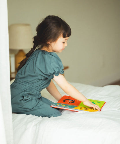 日本童裝 BE#AMS mini 泡泡袖連體衣 90-140cm 女童款 夏季 Jumpsuit