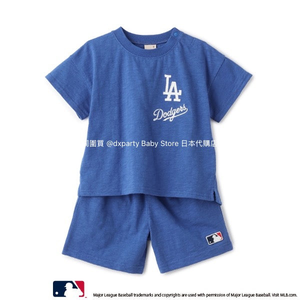 日本童裝 pe#main x MLB 兩件套裝 80-140cm 男童款 夏季 TOPS PANTS