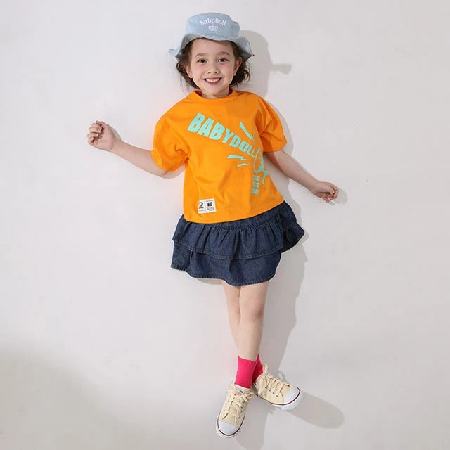Japanese BDL x Disney parent-child print tops (80-150cm) for boys and girls (summer TOPS) 