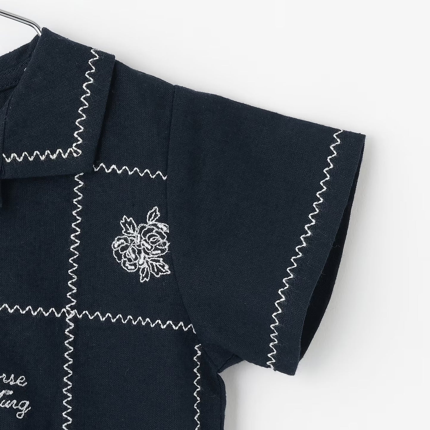日本童裝 pe#main 印度棉圖案刺繡連衣 70-80cm 男童款 初生嬰兒 夏季 Jumpsuit