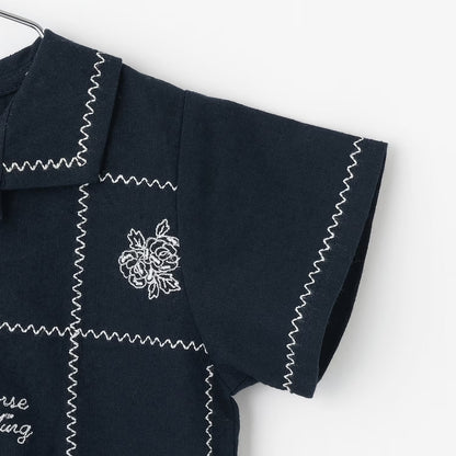 日本童裝 pe#main 印度棉圖案刺繡連衣 70-80cm 男童款 初生嬰兒 夏季 Jumpsuit