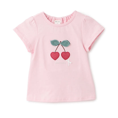 日本童裝 pe#main 貼花圖案上衣 80-130cm 女童款 夏季 TOPS