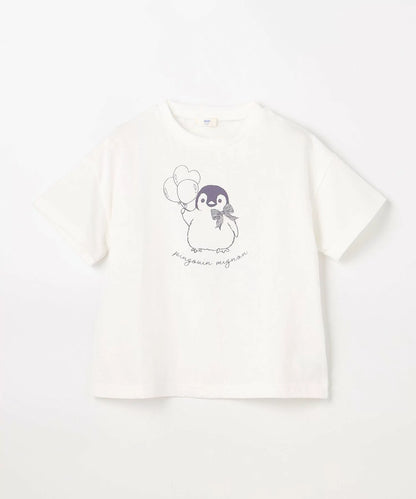 日本童裝 aF#a325 接觸冷感 印花短袖上衣 90-150cm 女童款 夏季 TOPS