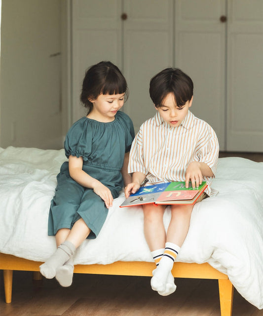 日本童裝 BE#AMS mini 泡泡袖連體衣 90-140cm 女童款 夏季 Jumpsuit