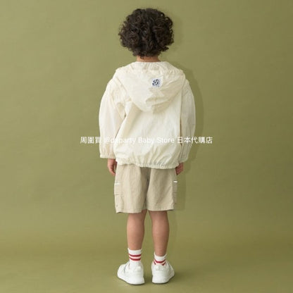 Japanese children's clothing b・R# 2Way vest with detachable sleeves (100-150cm) for boys and girls, spring and summer outerwear 