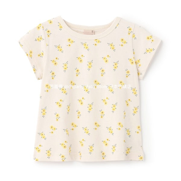 日本童裝 pe#main 可愛皺褶短袖上衣 80-130cm 女童款 夏季 TOPS