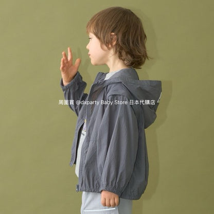 Japanese children's clothing b・R# 2Way vest with detachable sleeves (100-150cm) for boys and girls, spring and summer outerwear 