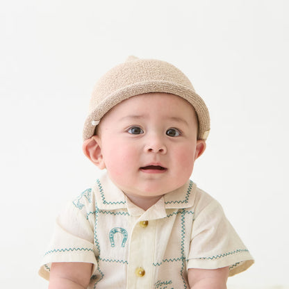 日本童裝 pe#main 印度棉圖案刺繡連衣 70-80cm 男童款 初生嬰兒 夏季 Jumpsuit