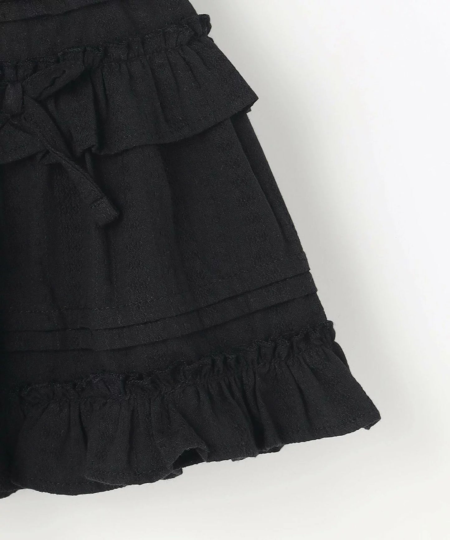 日本童裝 aF#a325 蝴蝶結皺皺短裙 110-160cm 女童款 夏季 SKIRTS