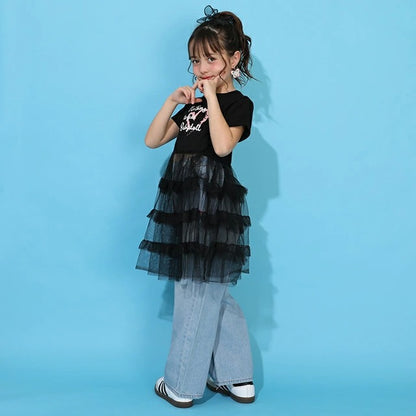 日本童裝 BDL 薄紗層疊連身裙 90-140cm 女童款 夏季 TOPS DRESSES