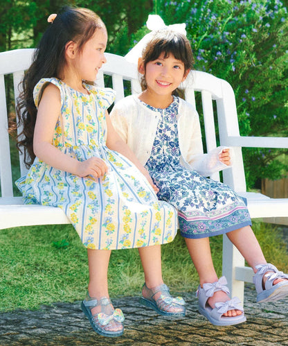 日本童裝 aF#a325 接觸冷感 全印花連身裙 90-140cm 女童款 夏季 DRESSES
