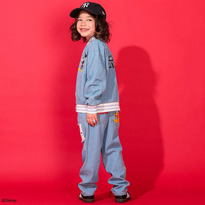 Japanese BDL x Disney Baseball Denim Jacket 80-140cm Boys Spring/Summer OUTERWEAR 