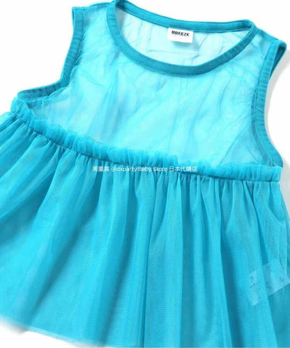 Japanese children's clothing BREEZE chiffon vest top 80-140cm girls summer TOPS 