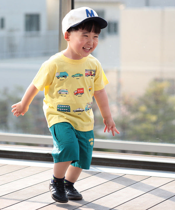 日本童裝 BE#AMS mini 工作車印花上衣 90-130cm 男童款 夏季 TOPS