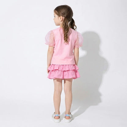 日本童裝 BDL x Sanrio 泡泡袖印花上衣 90-140cm 女童款 夏季 TOPS