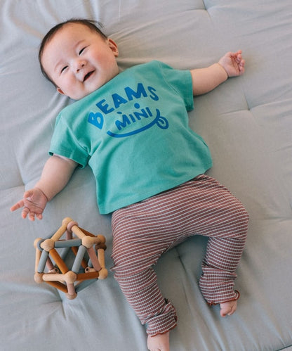 日本童裝 BE#AMS mini 微笑LOGO上衣 70-80cm 親子裝 男童款/女童款 初生嬰兒 夏季 TOPS