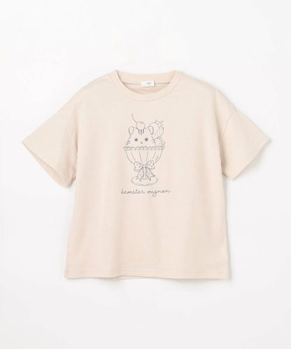 日本童裝 aF#a325 接觸冷感 印花短袖上衣 90-150cm 女童款 夏季 TOPS
