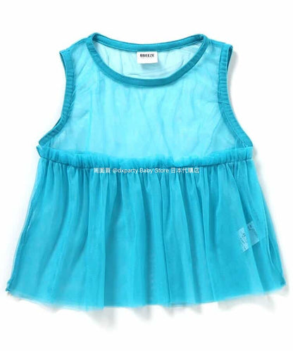 Japanese children's clothing BREEZE chiffon vest top 80-140cm girls summer TOPS 