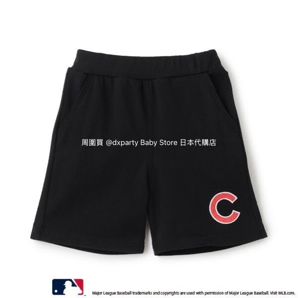日本童裝 pe#main x MLB logo刺繡短褲 80-130cm 男童款 夏季 PANTS