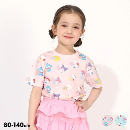 日本童裝 BDL x Sanrio 粉彩印花上衣 80-140cm 女童款 夏季 TOPS