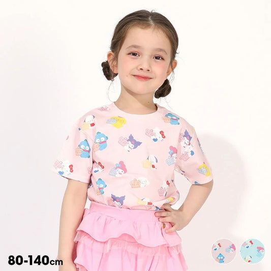 日本童裝 BDL x Sanrio 粉彩印花上衣 80-140cm 女童款 夏季 TOPS