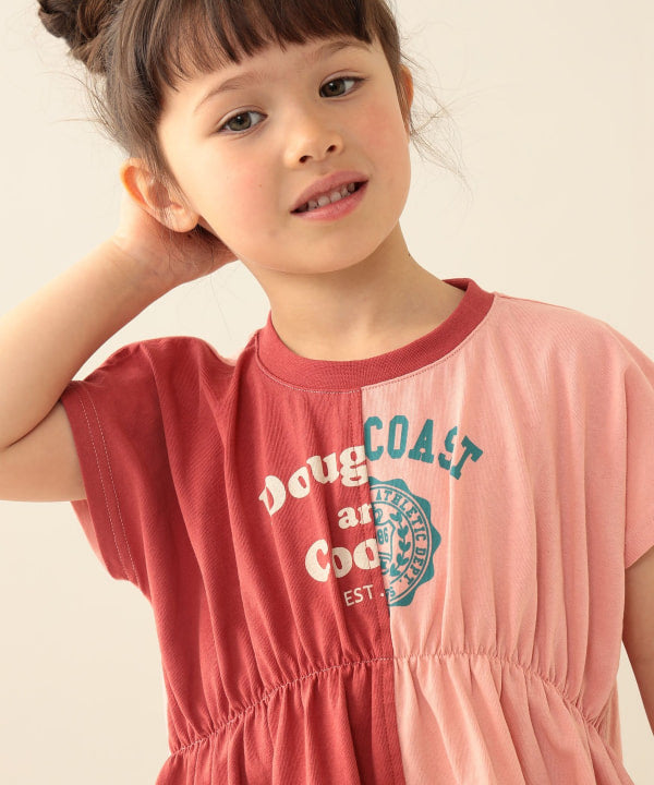 日本童裝 BE#AMS mini 雙拼色收腰上衣 90-140cm 女童款 夏季 TOPS