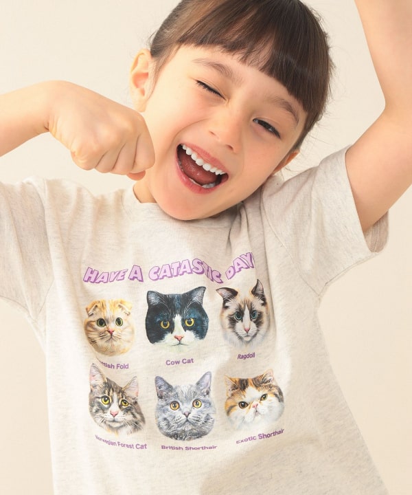 日本童裝 BE#AMS mini 狗狗猫咪印花上衣 90-140cm 男童款/女童款 夏季 TOPS