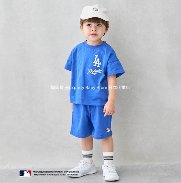 日本童裝 pe#main x MLB 兩件套裝 80-140cm 男童款 夏季 TOPS PANTS