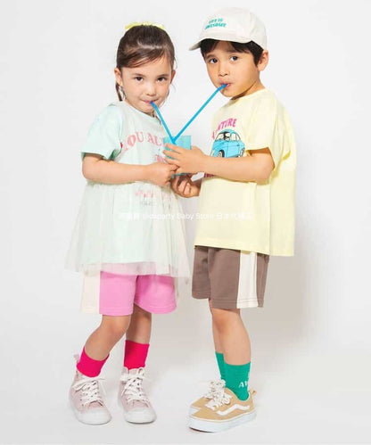 Japanese children's clothing BREEZE chiffon vest top 80-140cm girls summer TOPS 