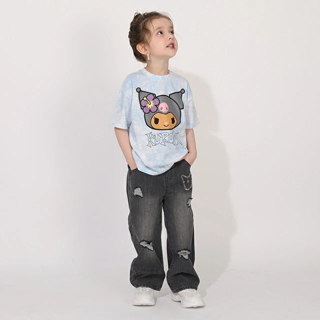 Japanese BDL x Disney parent-child print tops (80-150cm) for boys and girls (summer TOPS) 