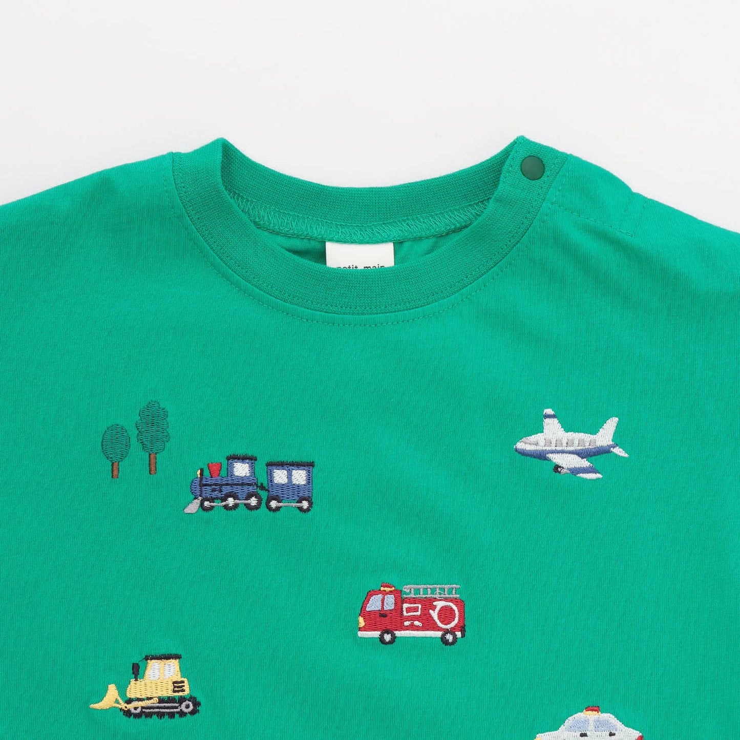 日本童裝 pe#main 接觸冷感 工作車刺繡短袖上衣 80-130cm 男童款 夏季 TOPS