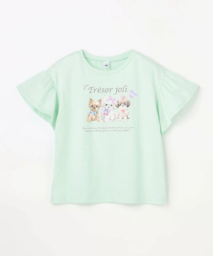 日本童裝 aF#a325 可愛動物印花上衣 90-150cm 女童款 夏季 TOPS