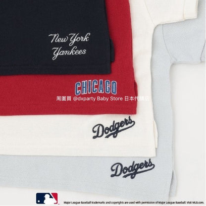 Japanese children's clothing pe#main x MLB logo embroidered polo top 80-130cm boys' summer TOPS 