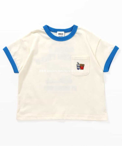 Japanese BREEZE Embroidered Pocket Top (80-140cm) for Boys (Summer) 