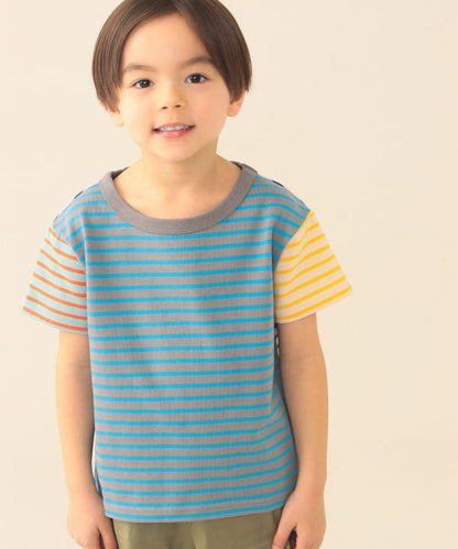 日本童裝 BE#AMS mini 條紋短袖上衣 90-140cm 女童款 夏季 TOPS