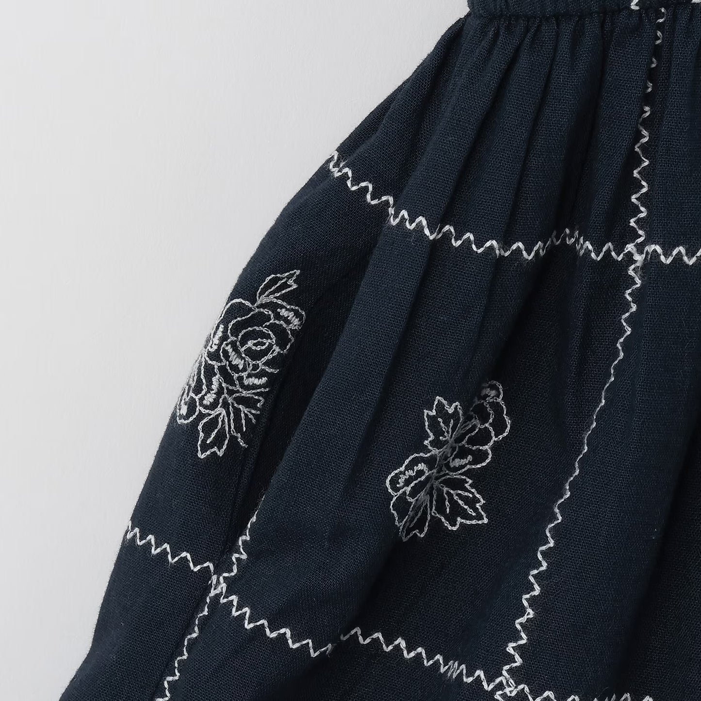 日本童裝 pe#main 印度棉圖案刺繡連身裙 80-130cm 女童款 夏季 DRESSES