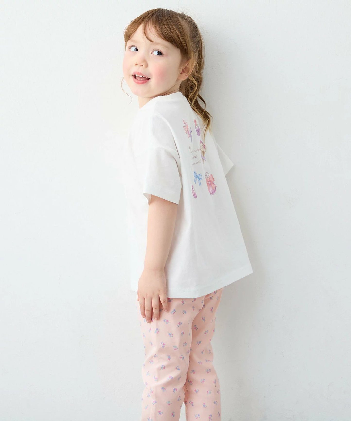 日本童裝 aF#a325 印花短袖上衣 90-150cm 女童款 夏季 TOPS