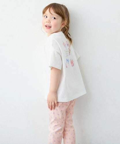 日本童裝 aF#a325 印花短袖上衣 90-150cm 女童款 夏季 TOPS