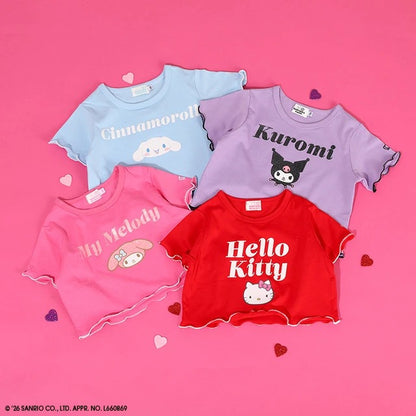 日本童裝 BDL x Sanrio 木耳邊短款上衣 90-140cm 女童款 夏季 TOPS