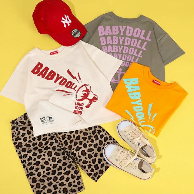 Japanese BDL x Disney parent-child print tops (80-150cm) for boys and girls (summer TOPS) 